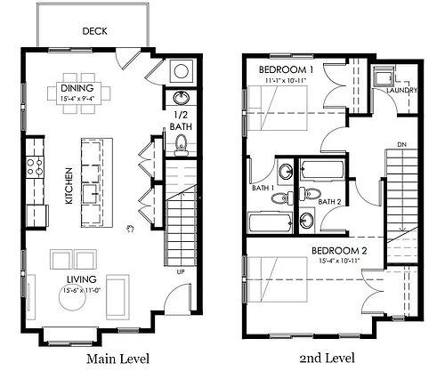 Floor plan McCormick Townhome