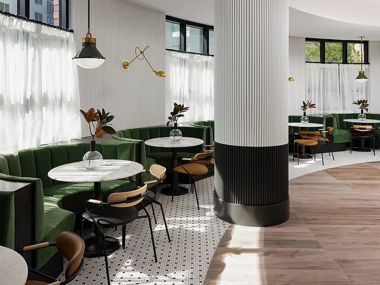 Resident Lounge Banquette Seating