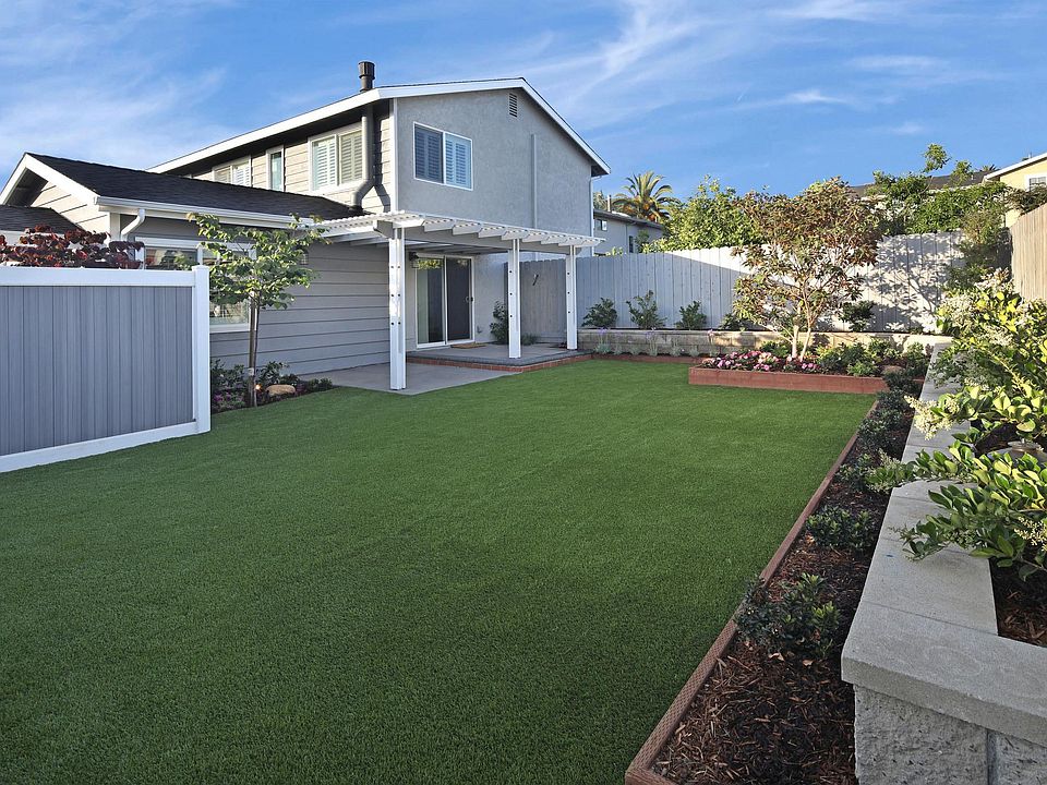 Large private backyard