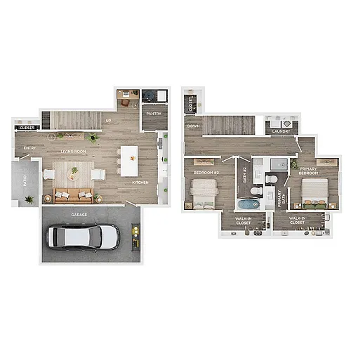 Floor plan C4 - Private Entry Townhome