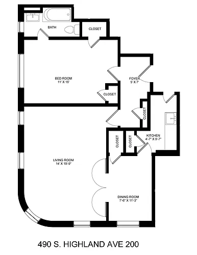 Floor plan One Bedroom