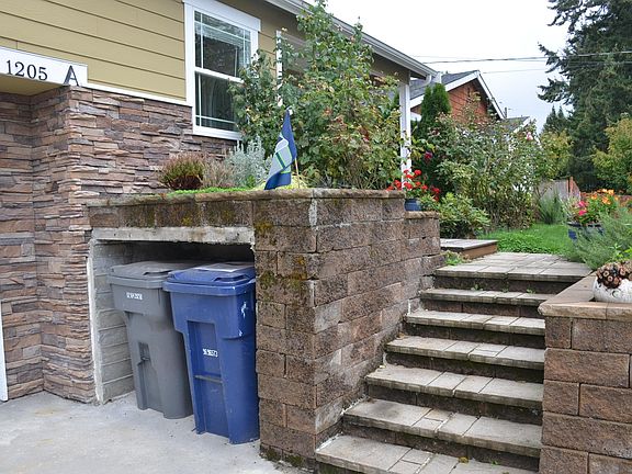 Actually Unit C; includes garage and front entrance.