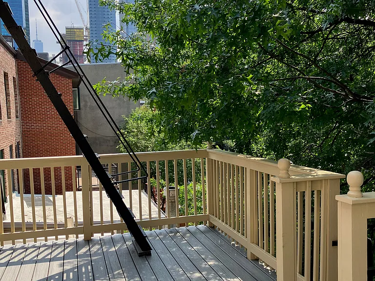 Private Deck and emergency fire escape