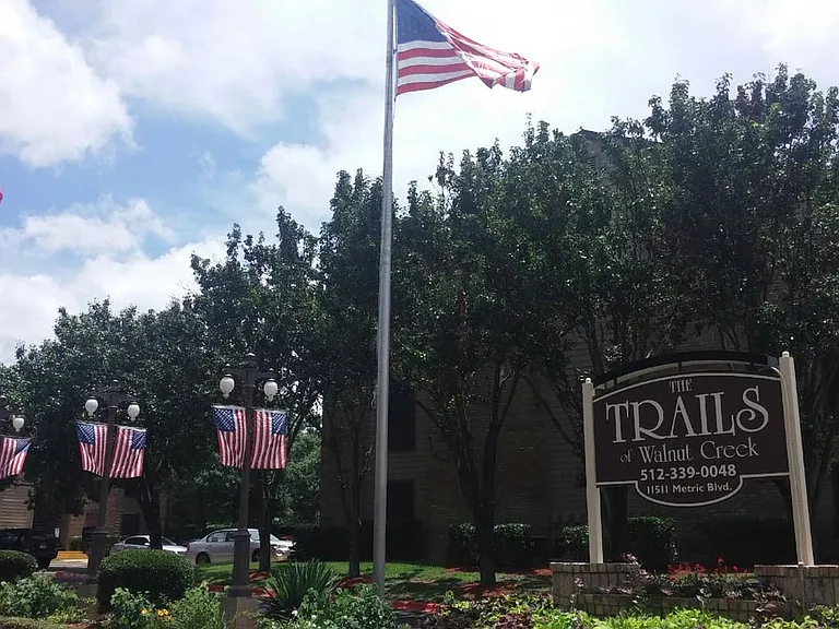 Trails of Walnut Creek signage and flagpoles