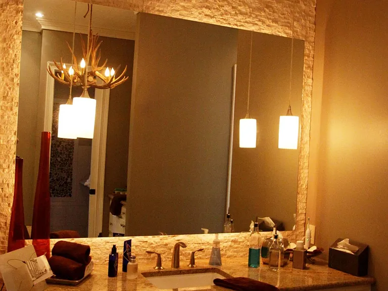 Master bathroom has undergone major reno.