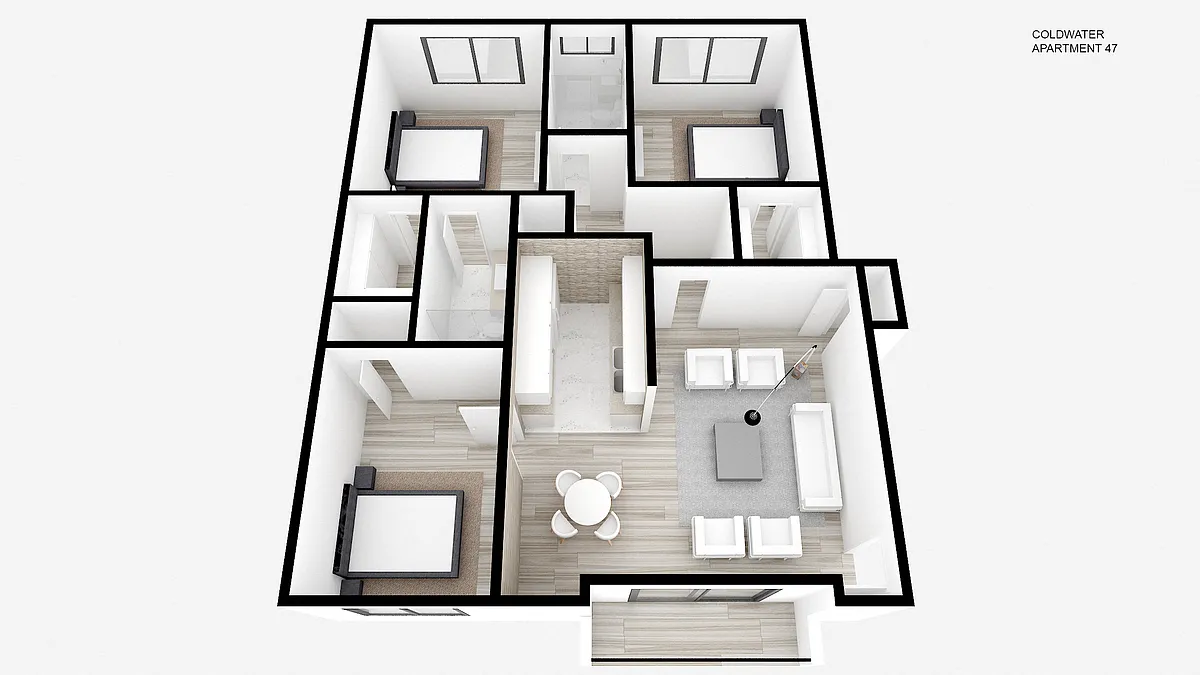 Floor plan Three Bed ~ Two Bath