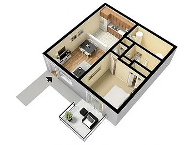 Floor plan 1 Bedroom