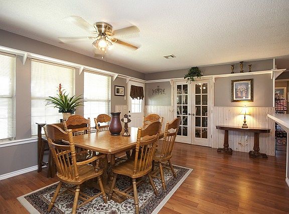 Bar area in kitchen offers extra seating