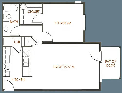 Floor plan 1B 1B Plan A