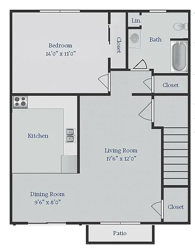 Floor plan Type B with Patio