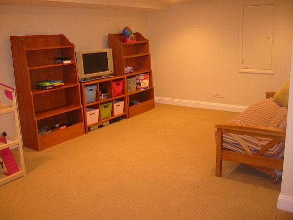 Partially finished basement