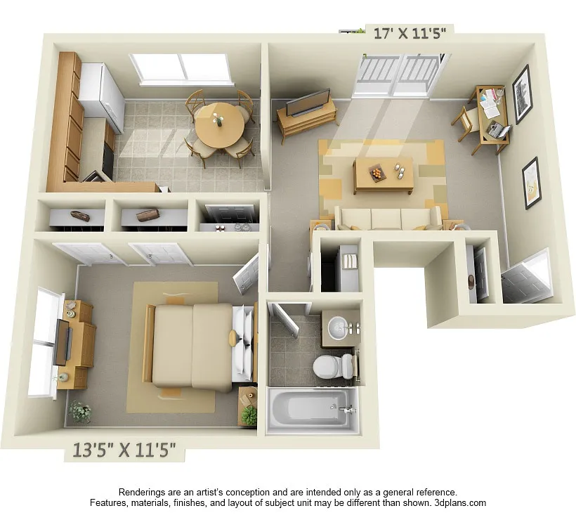Floor plan 1 Bedroom