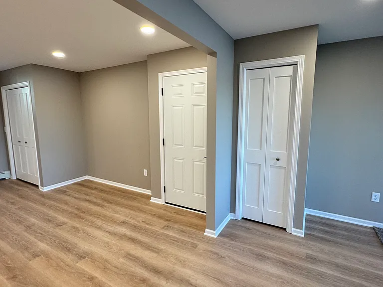 Coat closet inside the front door