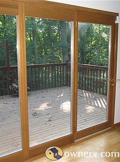 large deck off kitchen
