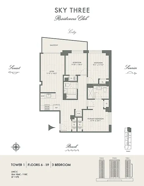 Floor plan Tower 1 C-line