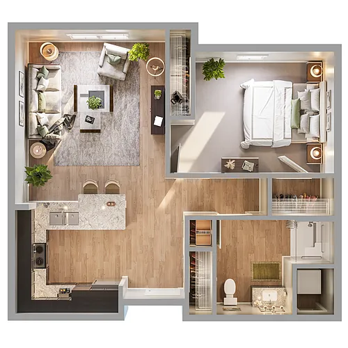 Floor plan One Bedroom
