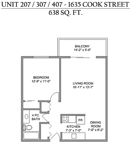 Floor plan 1 Bedroom