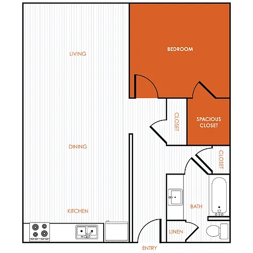 Floor plan 1X1 C