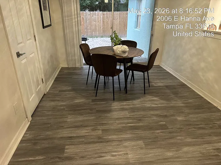 Dedicated dining space with stylish table and chairs, perfect for home meals.