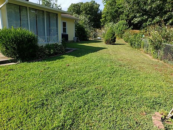 Fenced back yard