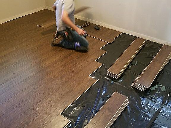 Installing hardwood floors 