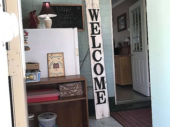 Entering the back porch.
