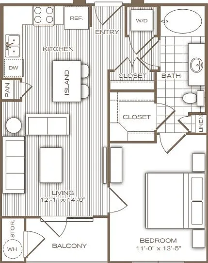 1 Bed 1 Bath 1 Bed 1 Bath