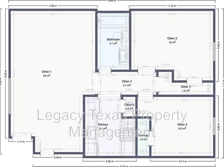 2 bed, 1.0 bath, 843 sqft, $900 — Photo 2