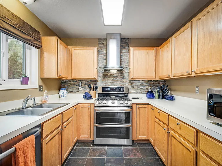 New stainless appliances in the kitchen