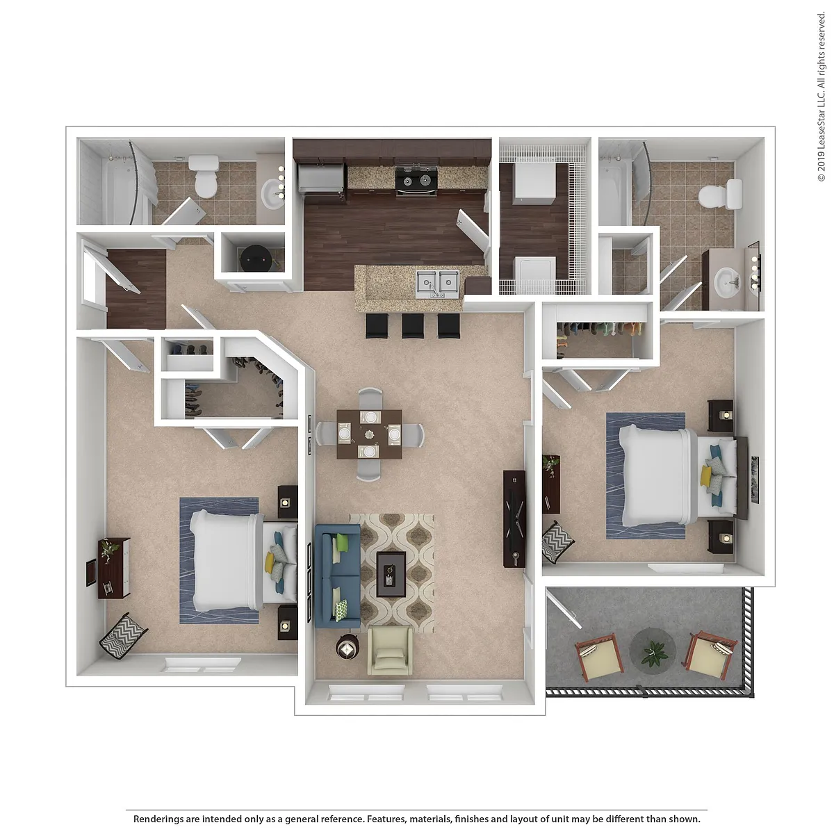 Floor plan 2x2 - Henry