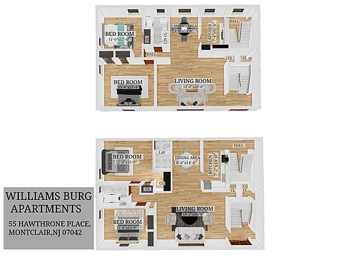 Floor plan 2 Bedroom - 2 Bath