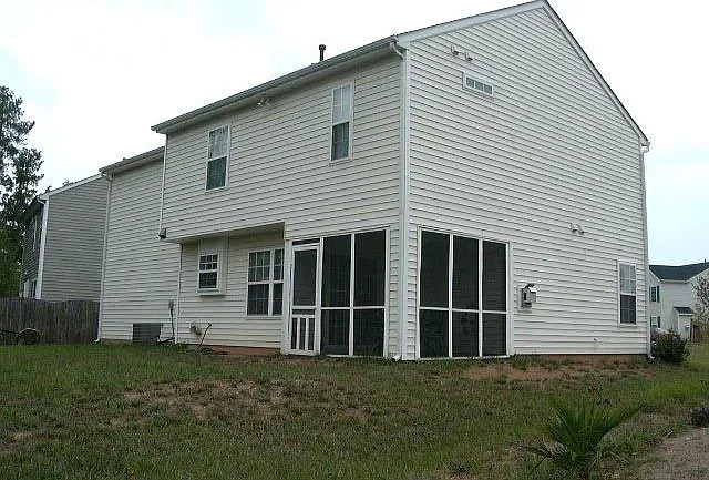 Backyard with screened porched