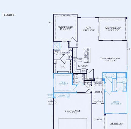 Sanctuary Floor Plan, Quick Move-In Home, Floor 1