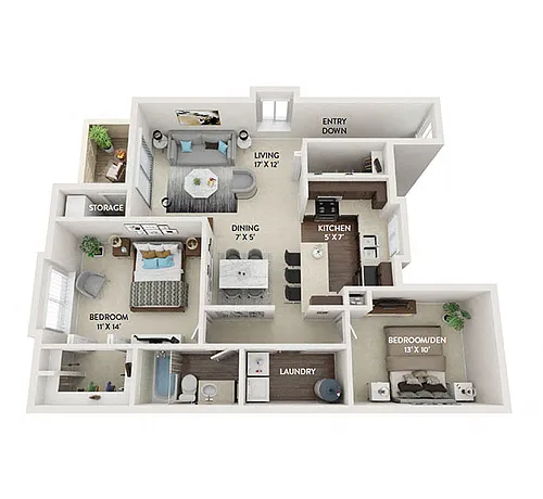 Floor plan Pine w/ Den