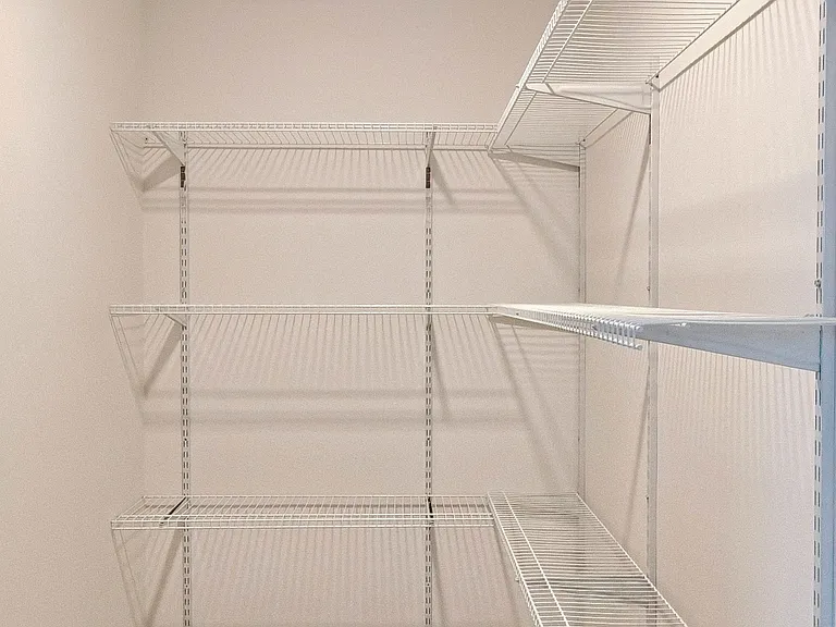 Large kitchen pantry with shelving