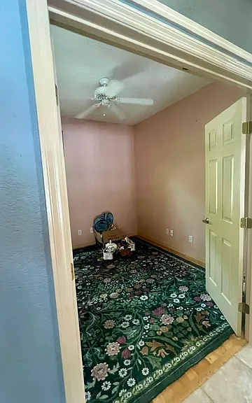 Work from home in quiet. Hardwood flooring with a window to the front door.