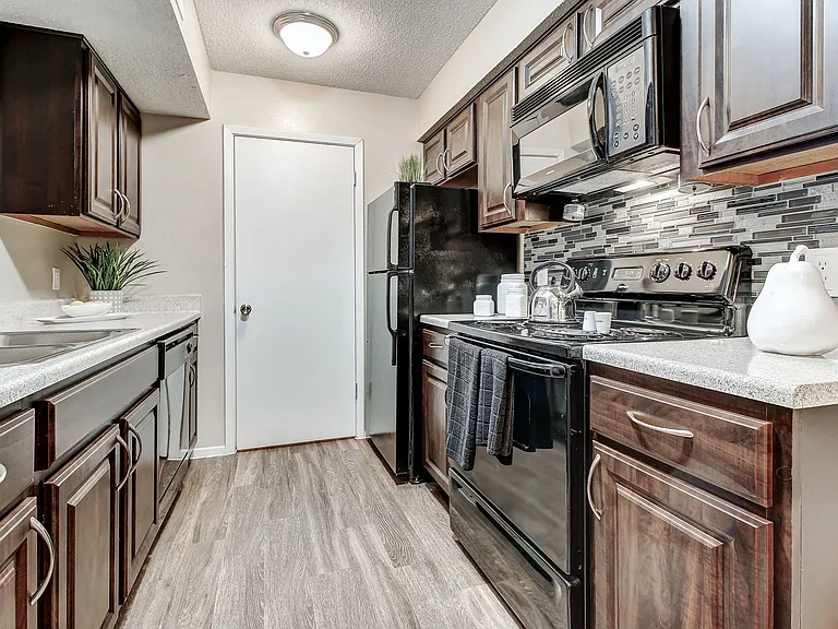 Gorgeous Kitchen with Black Appliances