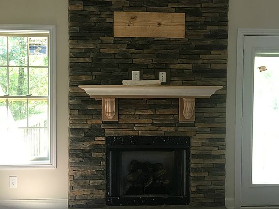 Stone fireplace 