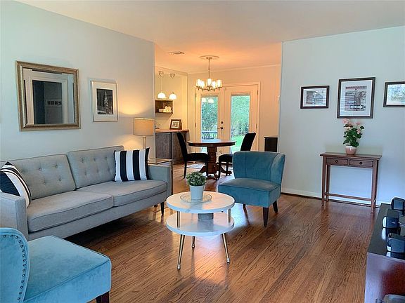 Open floor plan with Living room leading to dining room.