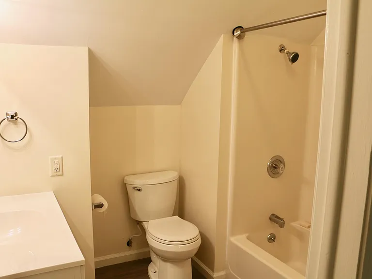 Bathroom with new vanity and fixtures.