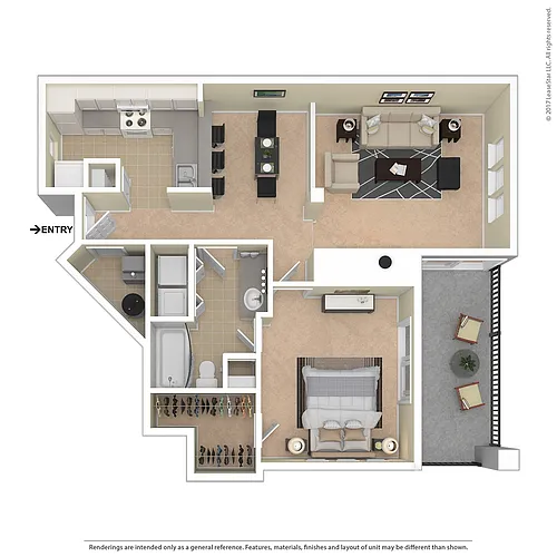 Floor plan 1 X 1