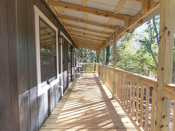 Side view, back windows, porch