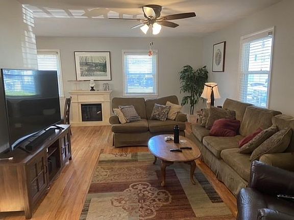 Living room with ceiling fan