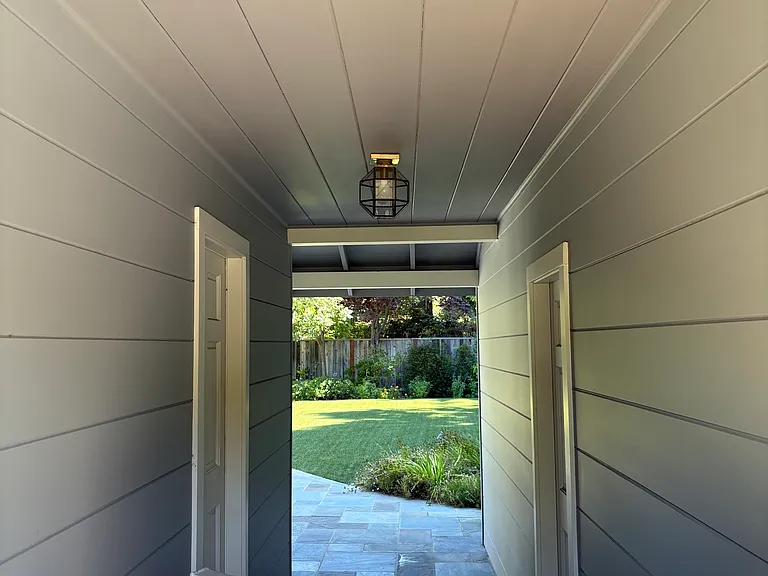 Breezeway beetween home and 2-car attached garage