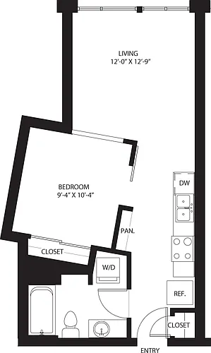 Floor plan One Bedroom O2-A