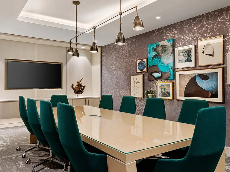 Take meetings from the business center