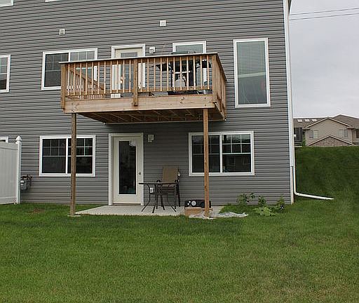 Back V. backyard, deck patio