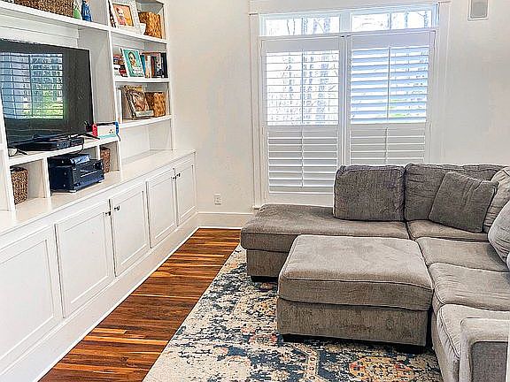 Media room with built ins