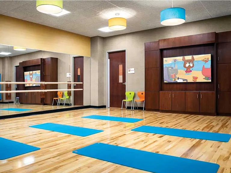 While you use the Life Time club, Kids Academy offers your kids, 3 months to 11 years, engaging drop-in classes and active play for up to 2.5 hours daily care