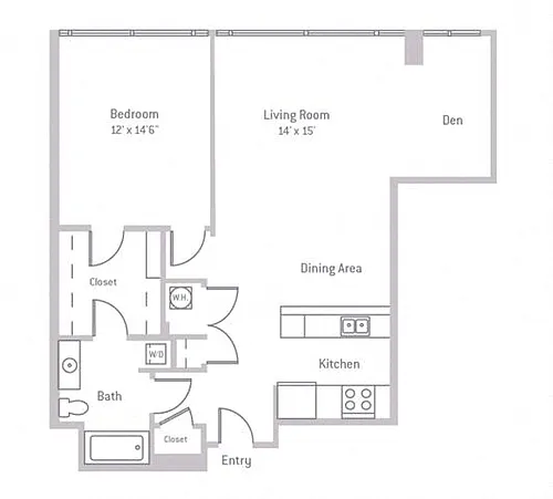 Floor plan 1G Den